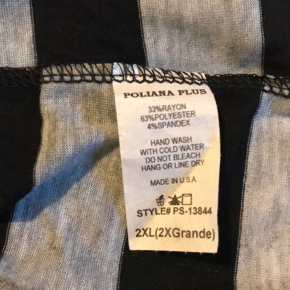 Lightweight Black & Gray Striped skirt - Picture 7 of 7